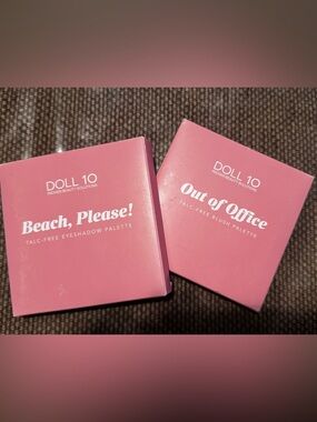 Doll 10 Beach,Please! And Out of Office talc-free palettes.